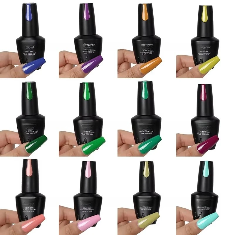 Nail Art Supplies Salon Manicure Tool Set Kit Complet Private Label 15ml Nail Gel Polish UV Led Lamp UV Gel Nail Kit