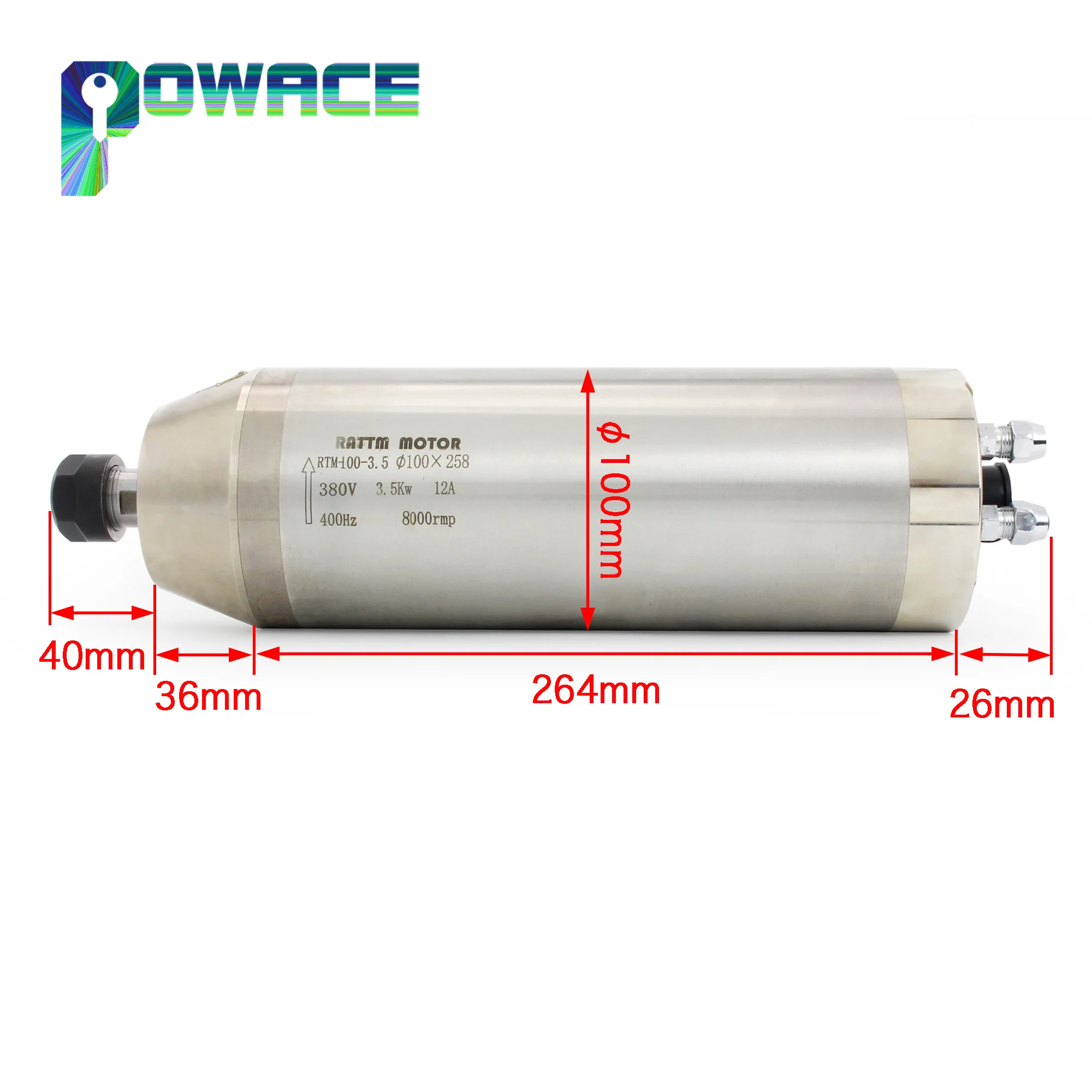 【Waterproof】3.5KW ER20 12A CNC Water Cooled Cooling Spindle Motor Kit For Woodworking Router Engraving Milling Machine 220V 380V