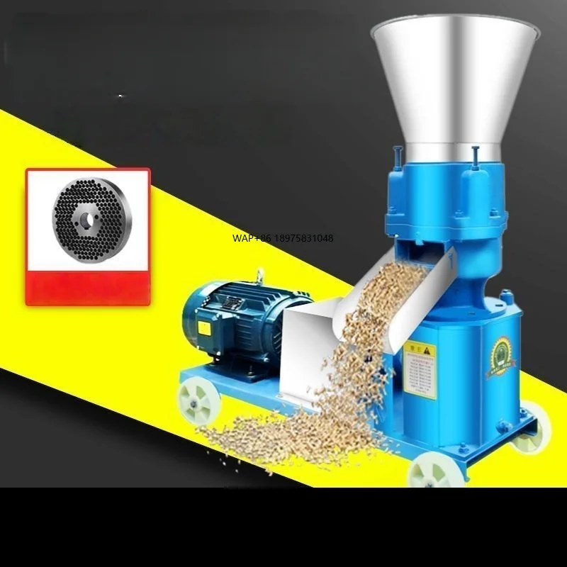 New high-productivity animal feed pellet machine for cattle, pigs and sheep 200kg/h capacity stainless steel structure