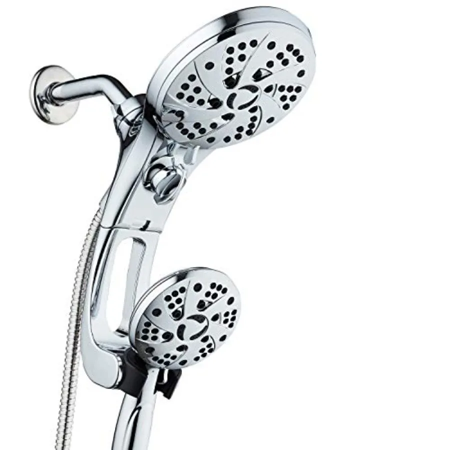 

High Pressure 3-way Rain and Handheld Shower Head Combo with Easy Reach Diverter Switch Adjustable Extension Arm and Extra Long