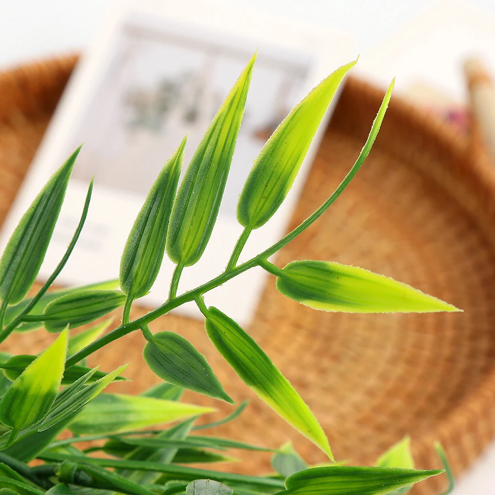 Planta artificial simulada planta vegetação falso plantas verdes plástico folhas de grama falsa parede pendurado jardim pátio decoração