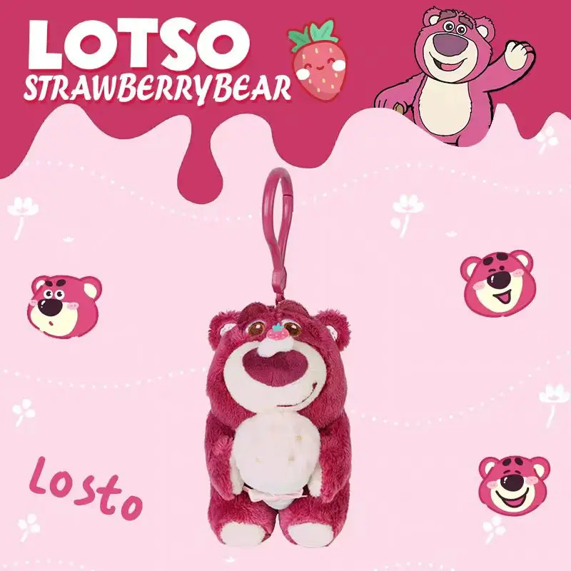 

Disney LOSTO Kawaii милый клубничный медведь плюшевый кулон школьная сумка рюкзак кулон брелок плюшевая игрушка маленькая фигурка подарок на день рождения