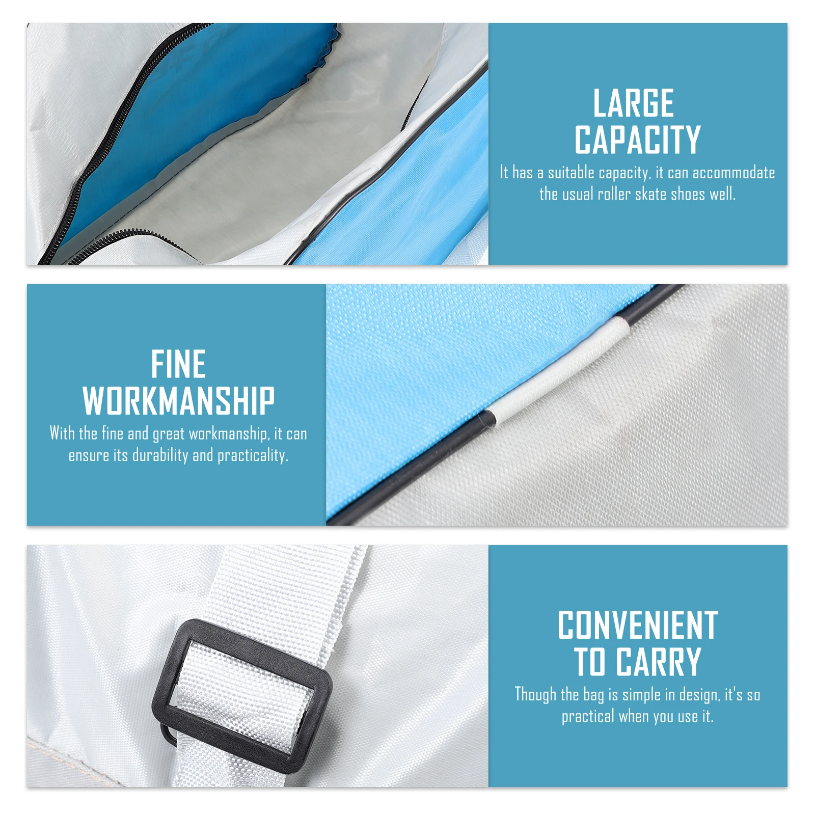 

Roller Skate Bag Spacious Compartment Oxford Cloth Skate Storage Container Ideal Skating Supply Pouch Skating Accessory