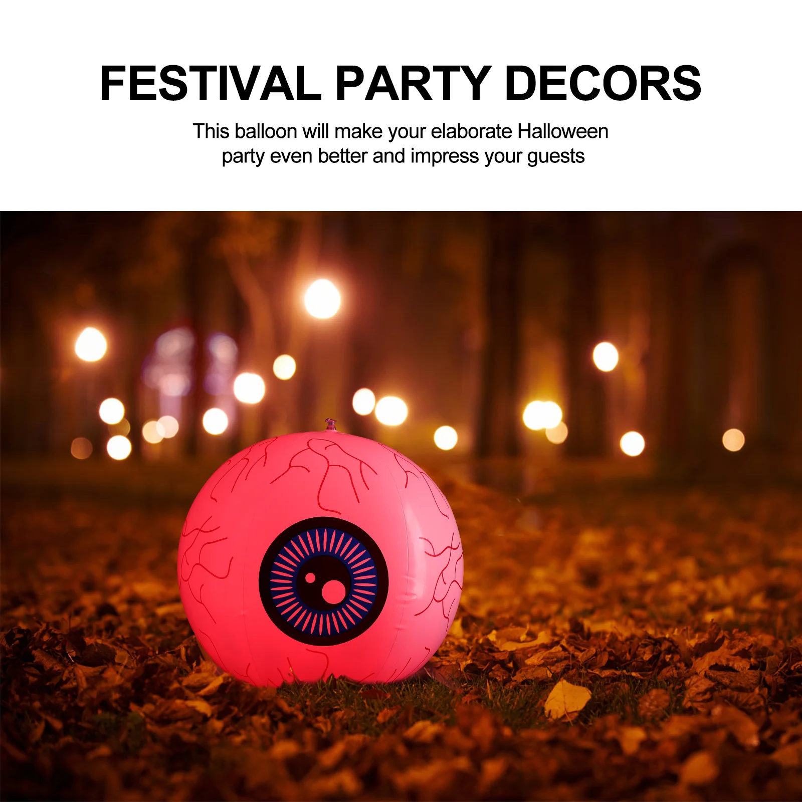 

Halloween Inflatable Eyeball Creepy Party Decorative Glowing Eyeball Outdoor Ornaments Glowing Eyeballs Party Decors