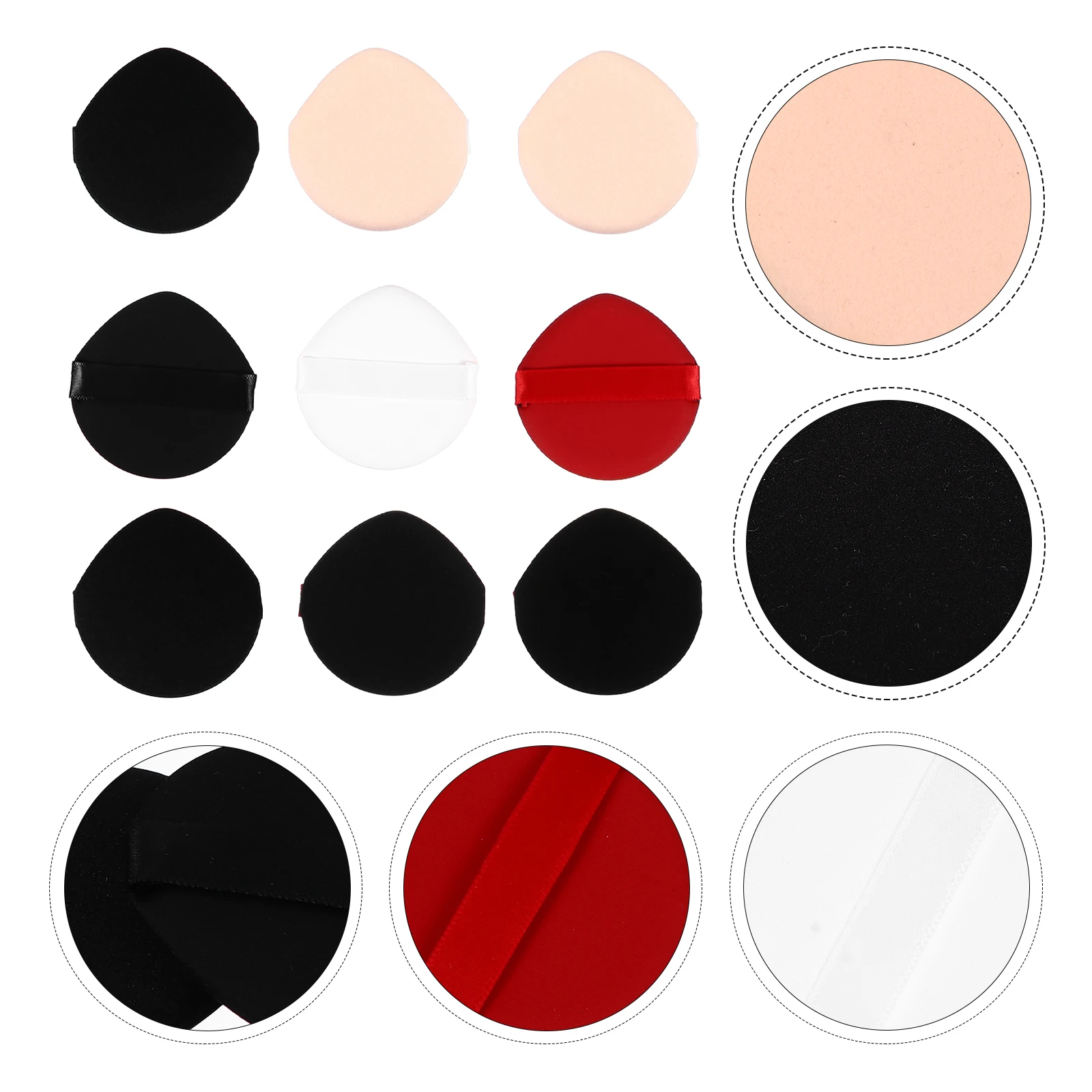 

9pcs Puff Makeup Sponges Loose Powder Foundation Face Paint Washable Women Powder Applicator