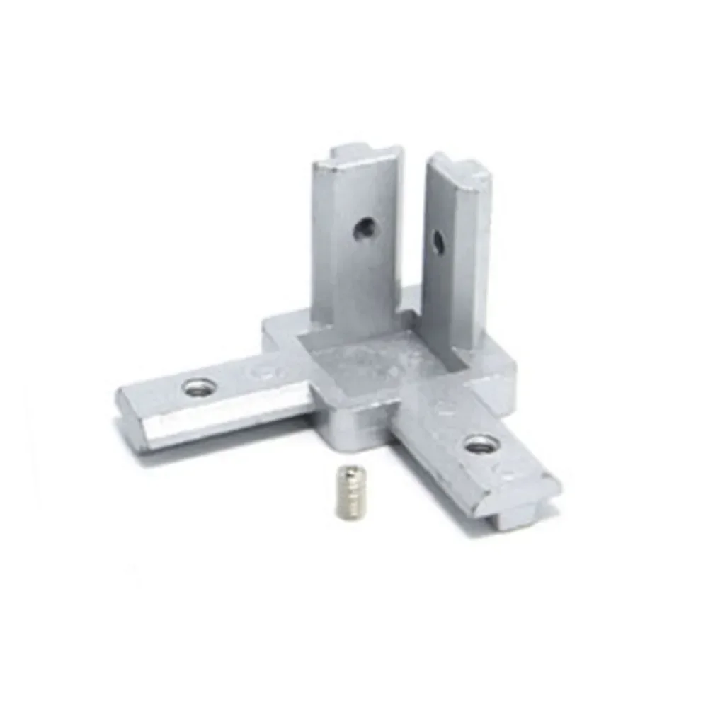 

2020 EU Standard Aluminum Profile Internal Connector, Durable L Shaped 3 Way 90 Degree Bracket, Compatible With T Slot Extrusion