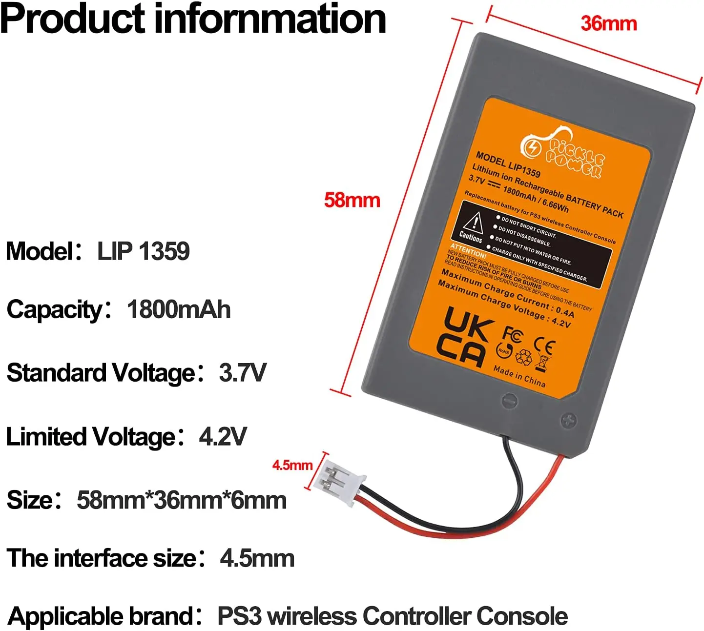 PS3 Controller Battery for Sony PlayStation 3 Sixaxis DualShock 3 CECHZC2E CECHZC2U Wireless Controller LIP1359 LIP1472 LIP1859