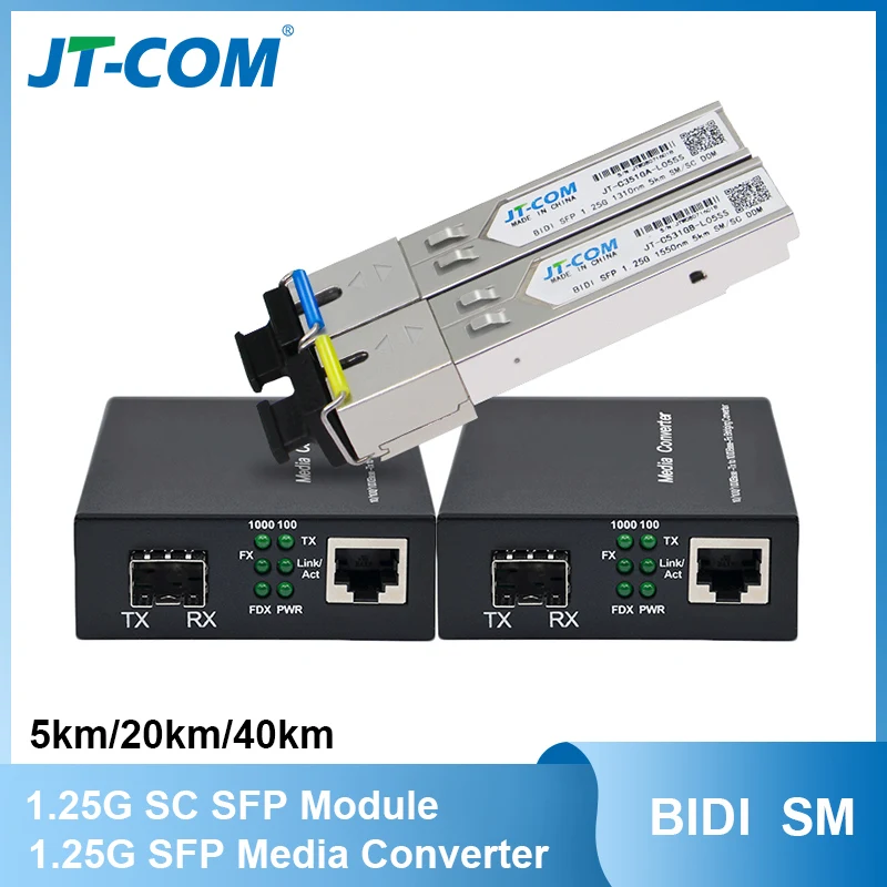 Módulo de fibra sfp sc para rj45, conversor de mídia, interruptor de fibra sfp com módulo sfp, cisco/mikrotik/huawei, 1.25gb