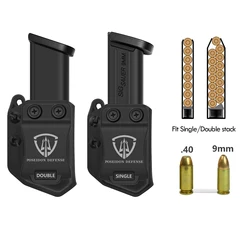 Poseidon Defense IWB OWB Multi-angle  Mag Pouch Left Right Hand 9mm .40 .357 Magazine Hand Mag Carrier Airsoft