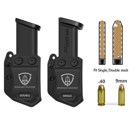 Poseidon Defense IWB OWB Multi-angle Pistol Mag Pouch Left Right Hand 9mm .40 .357 Magazine Handgun Mag Carrier Airsoft