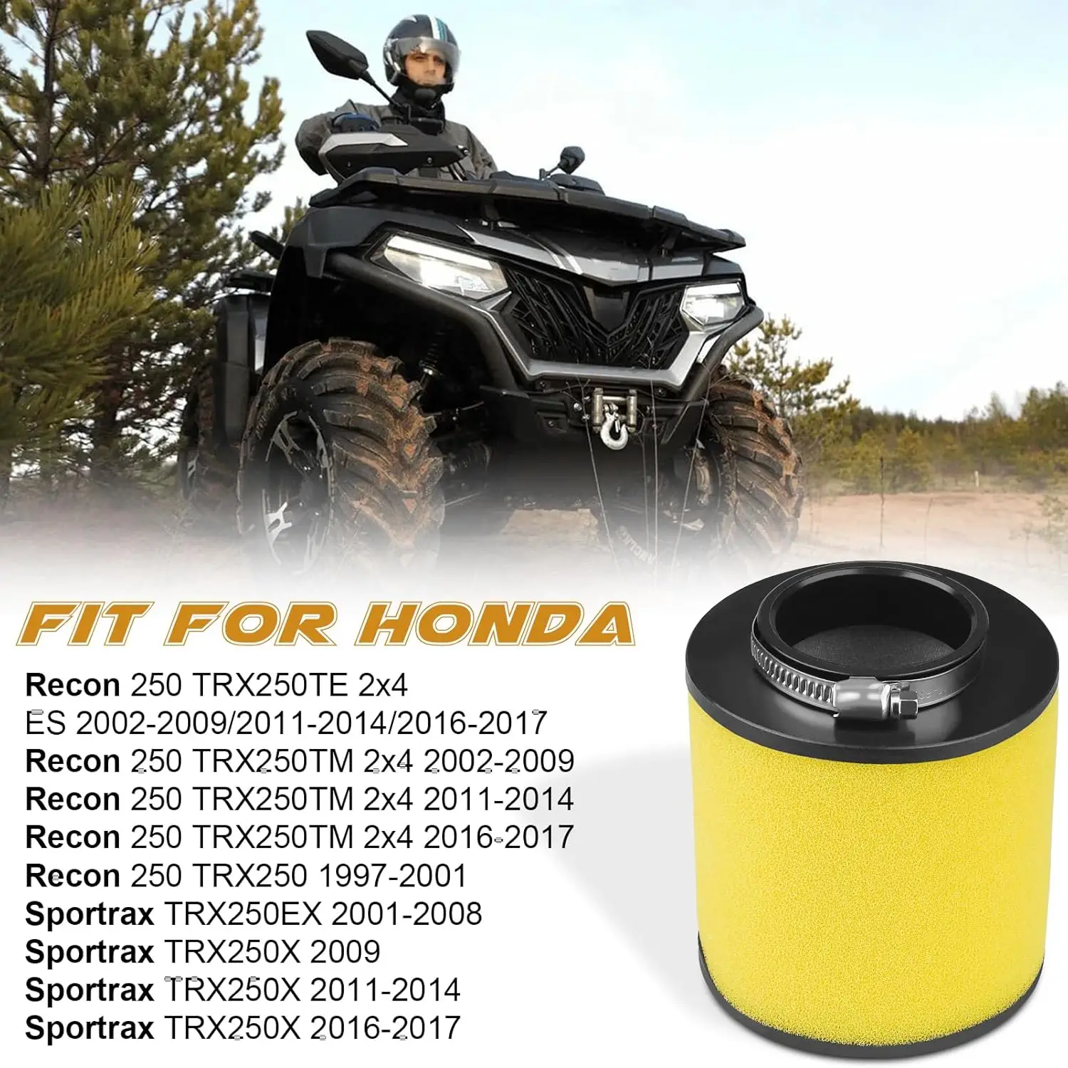 TRX250 17254-HM8-000 Air Filter for Honda Recon 250 Sportrax 250 TRX200SX TRX250TE TRX250TM 2x4 TRX 250 TRX250EX TRX250X ATV 172 2