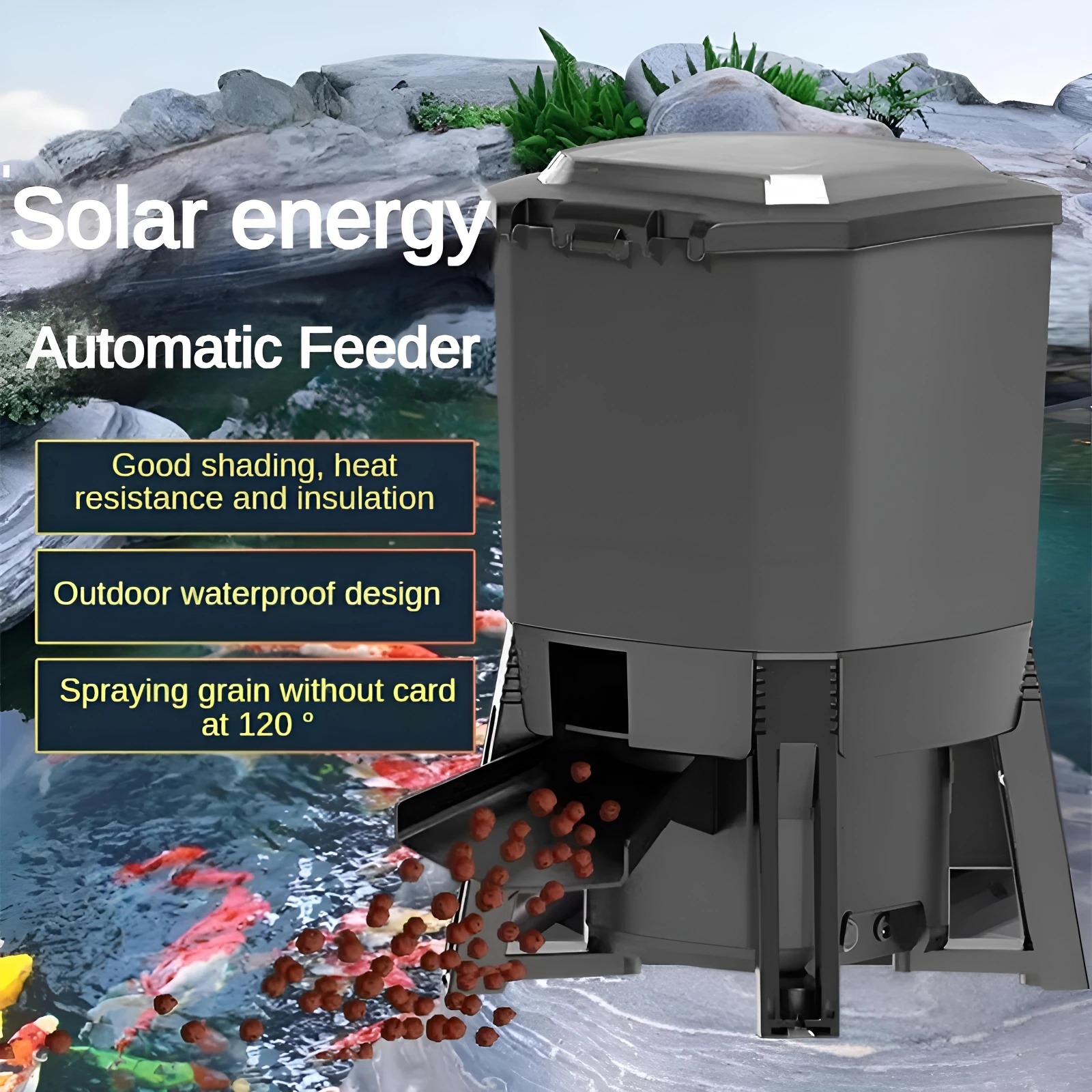 

Solar automatic feeder Auto 12L/6L Adjustable Timer, Waterproof, 120° Spray