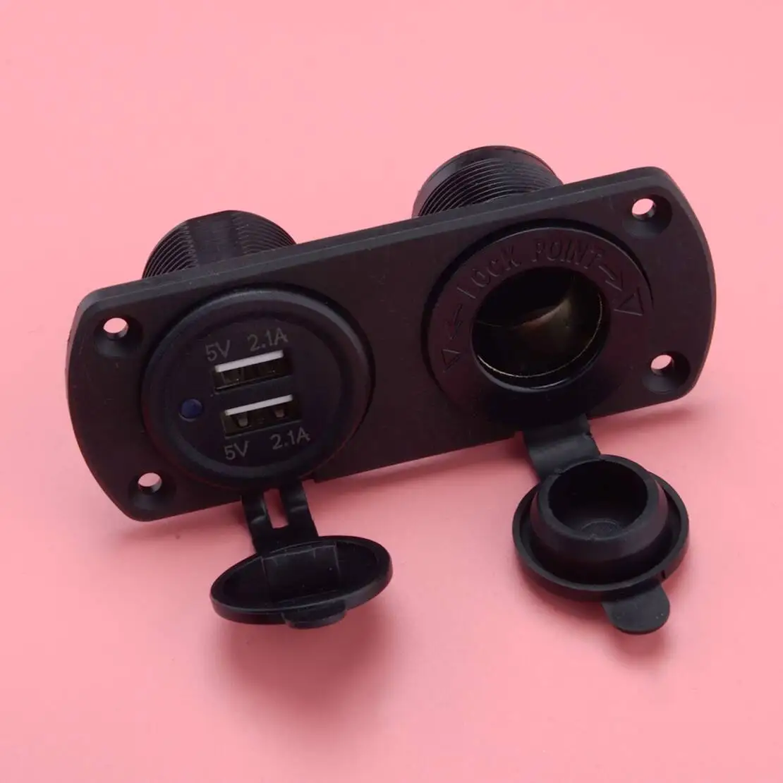 

12 В двойной USB автомобильный прикуриватель розетка зарядное устройство панельное крепление подходит для внедорожника фургон яхта RV мотоцикла