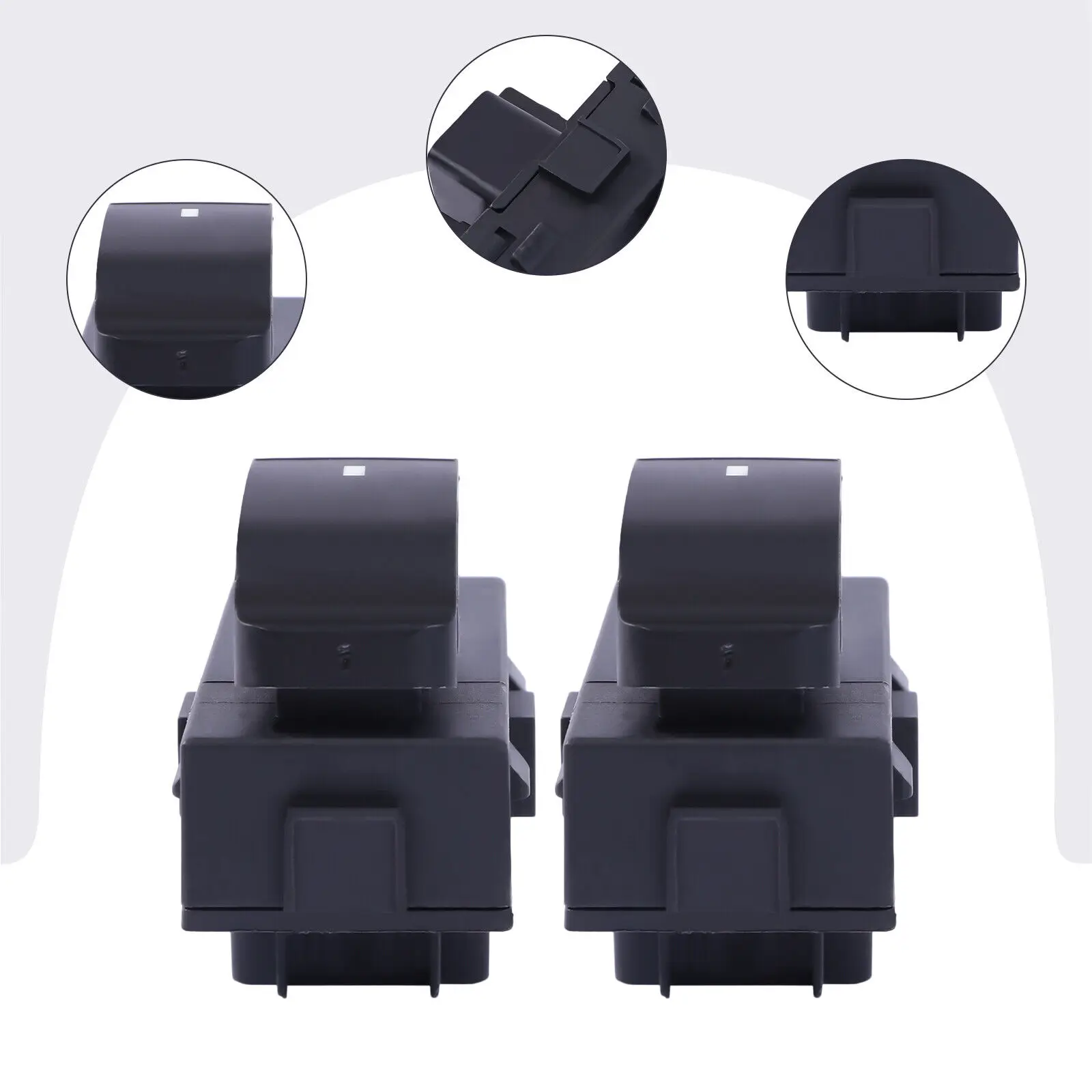 2x Car Rear Window Switches Left & Right ABS DWS807 901163 for 2008 2009 2010 2011 2012 2013 2014 Chevrolet Silverado 1500