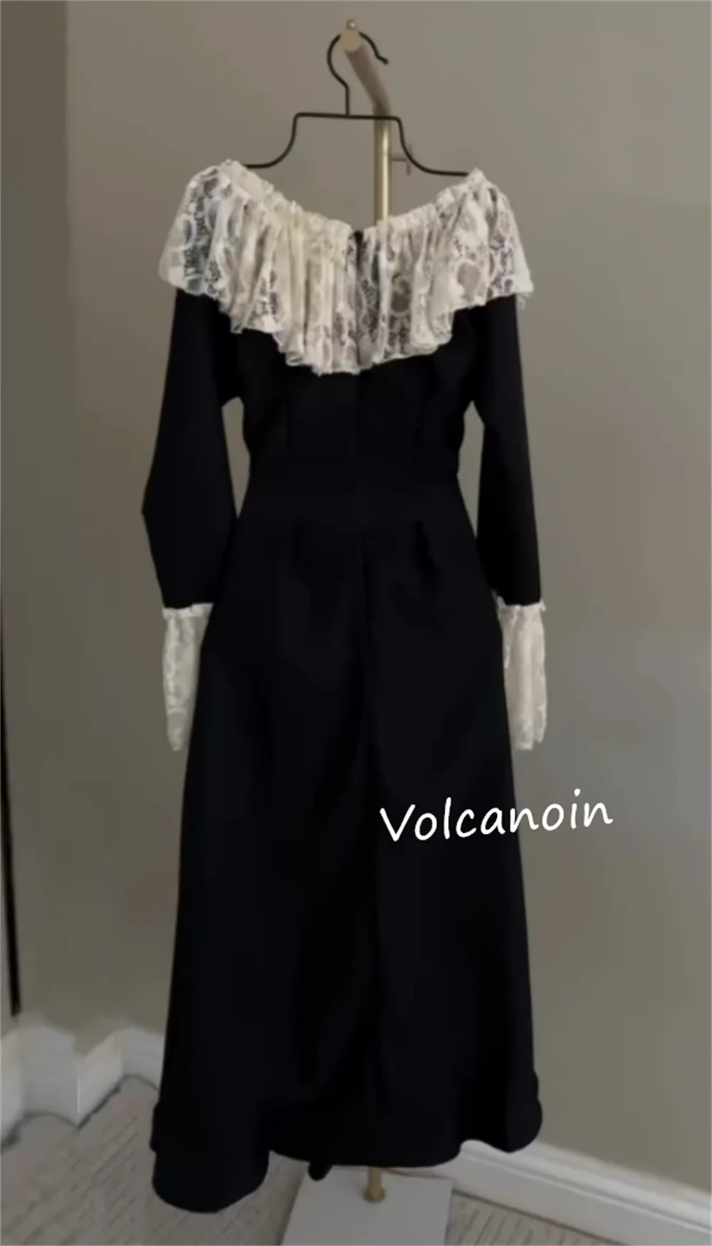 تخصيص جيرسي القوس Ruched ألف خط س الرقبة فساتين متوسطة الطول مناسبة مخصصة العودة للوطن أحجام كلاسيكية بسيطة المتاحة