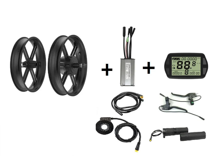 Integrate Hub Motor Kits 48V 500W 20inch Rear Hub Motor Front Wheel Electric Bike Conversion Kit with