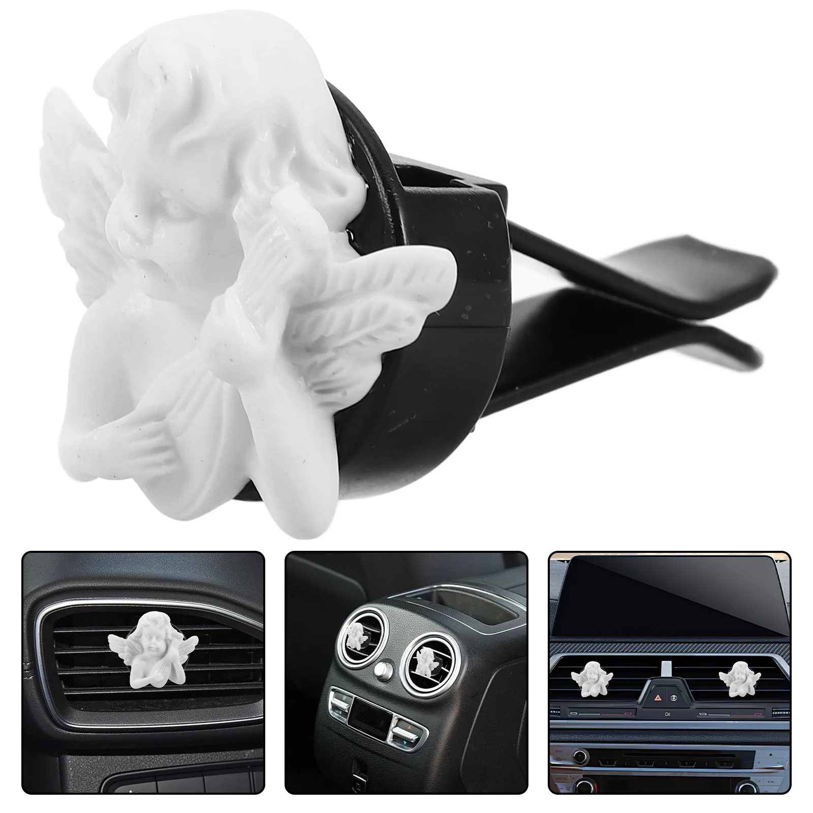 

Car Air Freshener Resin Angel Clip Stylish Air Vent Decoration Car Interior Perfume Diffuser Longlasting Durable