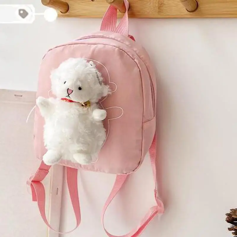 Mochila Escolar para niños y niñas, morral pequeño de cordero bonito, estilo Escolar