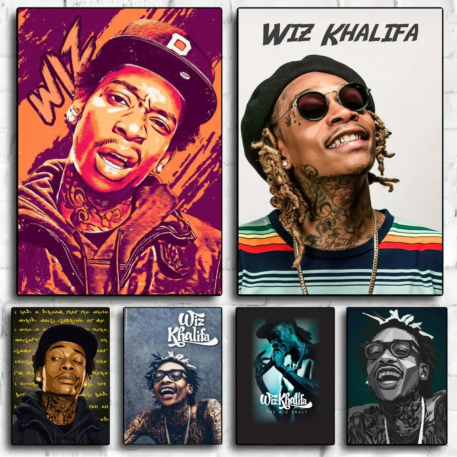 

wiz khalifa Decoration Art Poster Wall Art Personalized Gift Modern Family bedroom Decor Canvas Posters