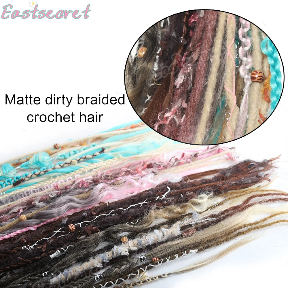 Elastic Dread Ponytail Boho with Hair Tie Braided Ponytail Extension DIY Dread Ponytail Extensions Synthetic Wig