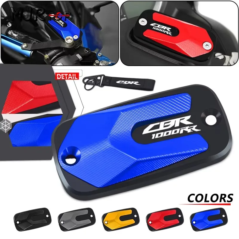 cbr600rr Motorcycle CNC Front Brake Clutch Fluid Reservoir Oil Cup Cover Keyring For CBR600RR 2003-2006 CBR1000RR 2010-2024