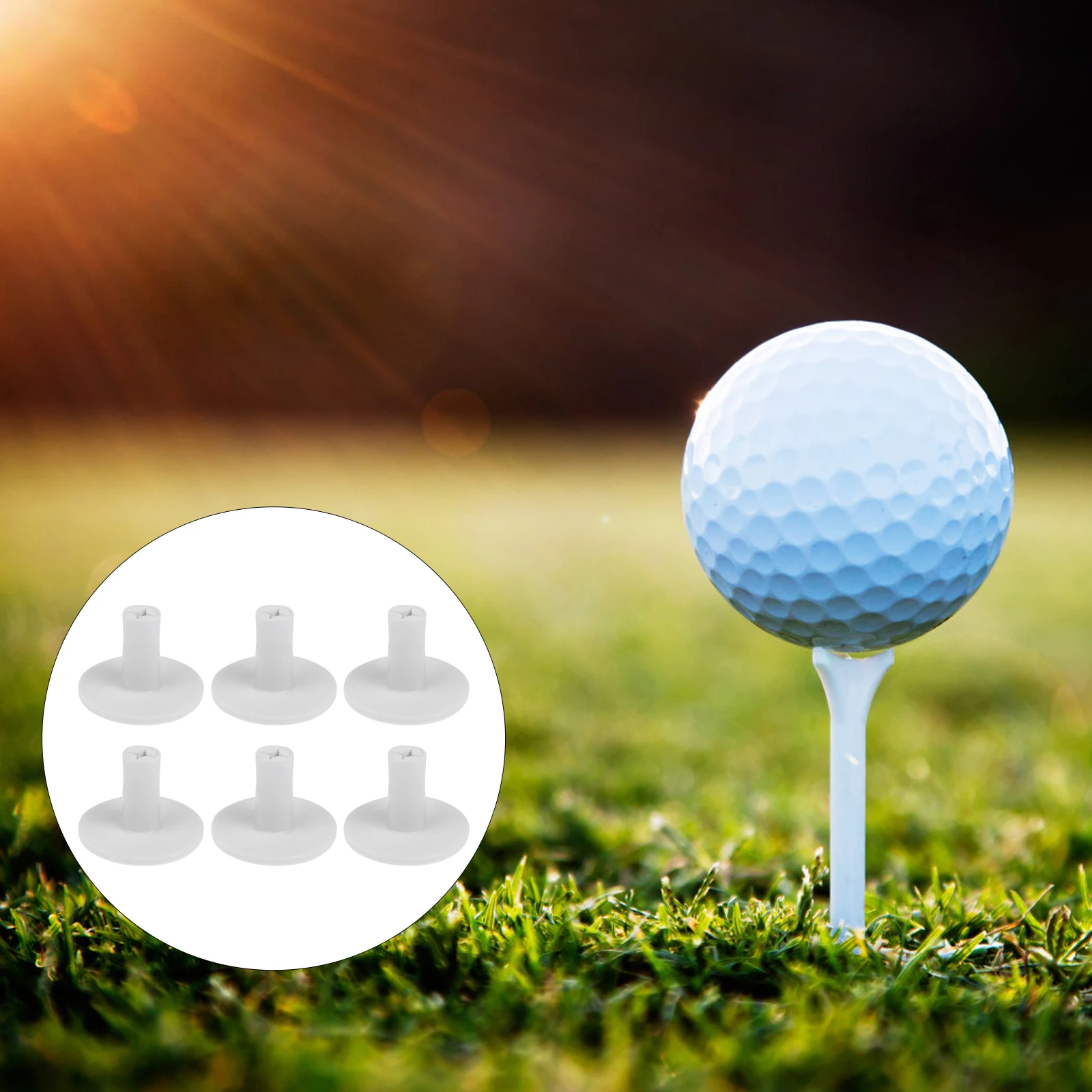 6 قطع من تي شيرتات الجولف المرنة Tpr، أداة ممارسة خفيفة الوزن ومحمولة لتحسين أداء نطاق القيادة #1