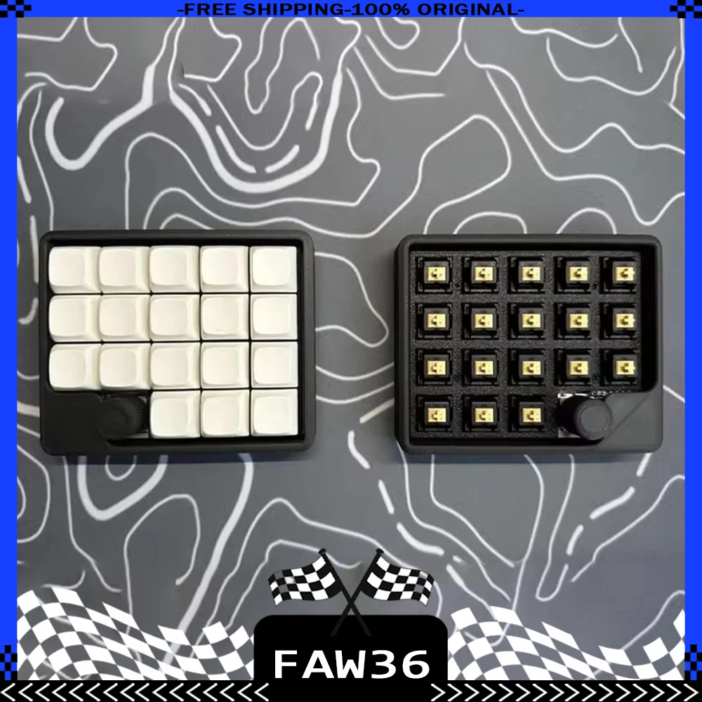 

Faw36 Wireless Split Keyboard Kit PLA Case 500mAh 36 Keys Split Keyboard Kit Hotswap With Knobs Support ZMK Custom PC Gamer Gift