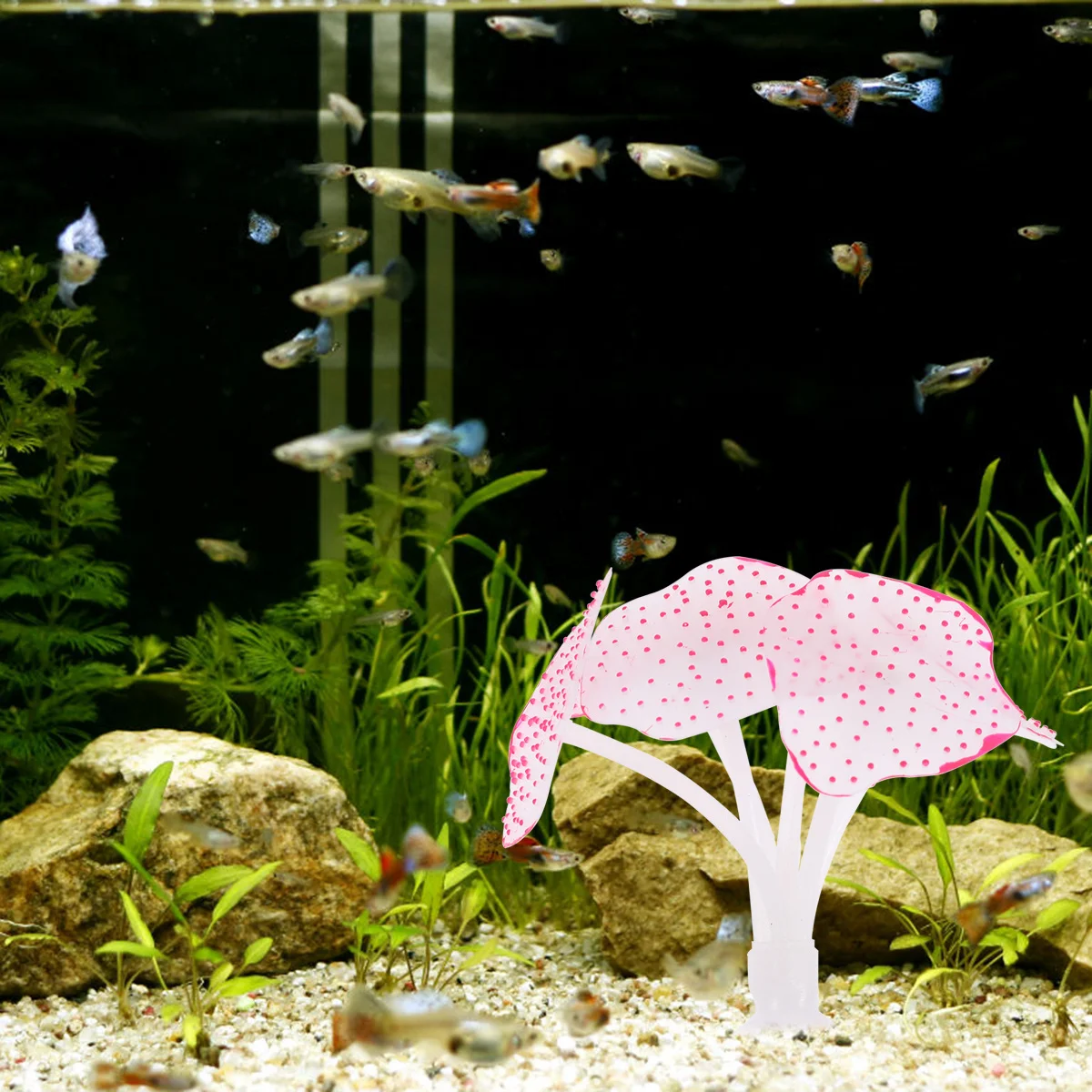 

Fluorescent Coral Decor Silicone Artificial Plants For Terrarium Red Simulated Aquarium Landscape Ornament Pets Decoration