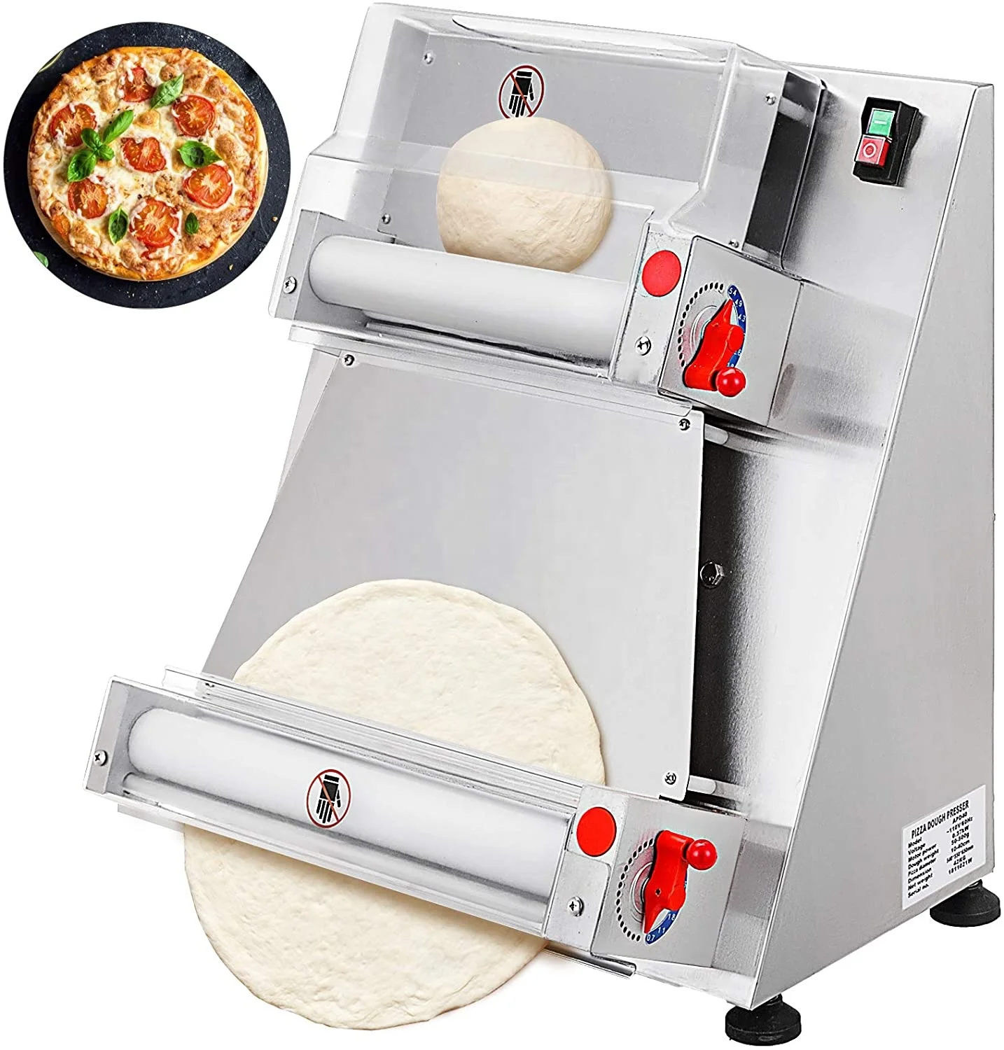 

Electric Pizza Dough Roller, 16 12 inch Automatic Pizza Tablet Press Roller Forming Base Tablet Press