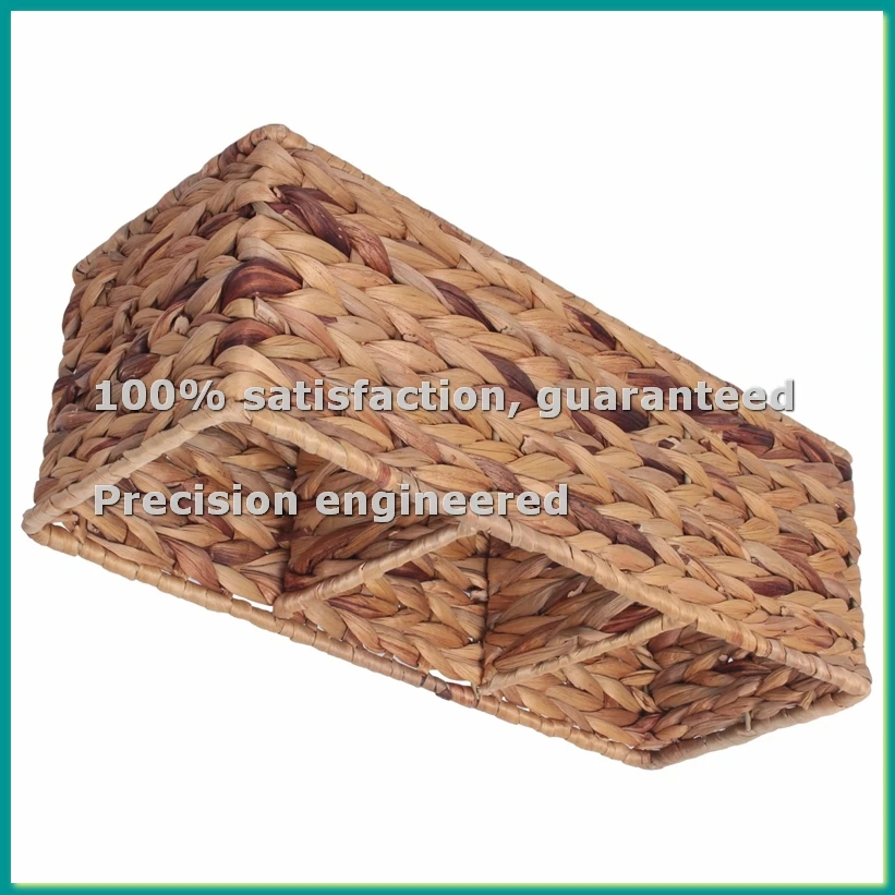 

Плетеные корзины из водяного гиацинта для полок, ручной работы, 3 секции, 2 шт. в упаковке - ABLA