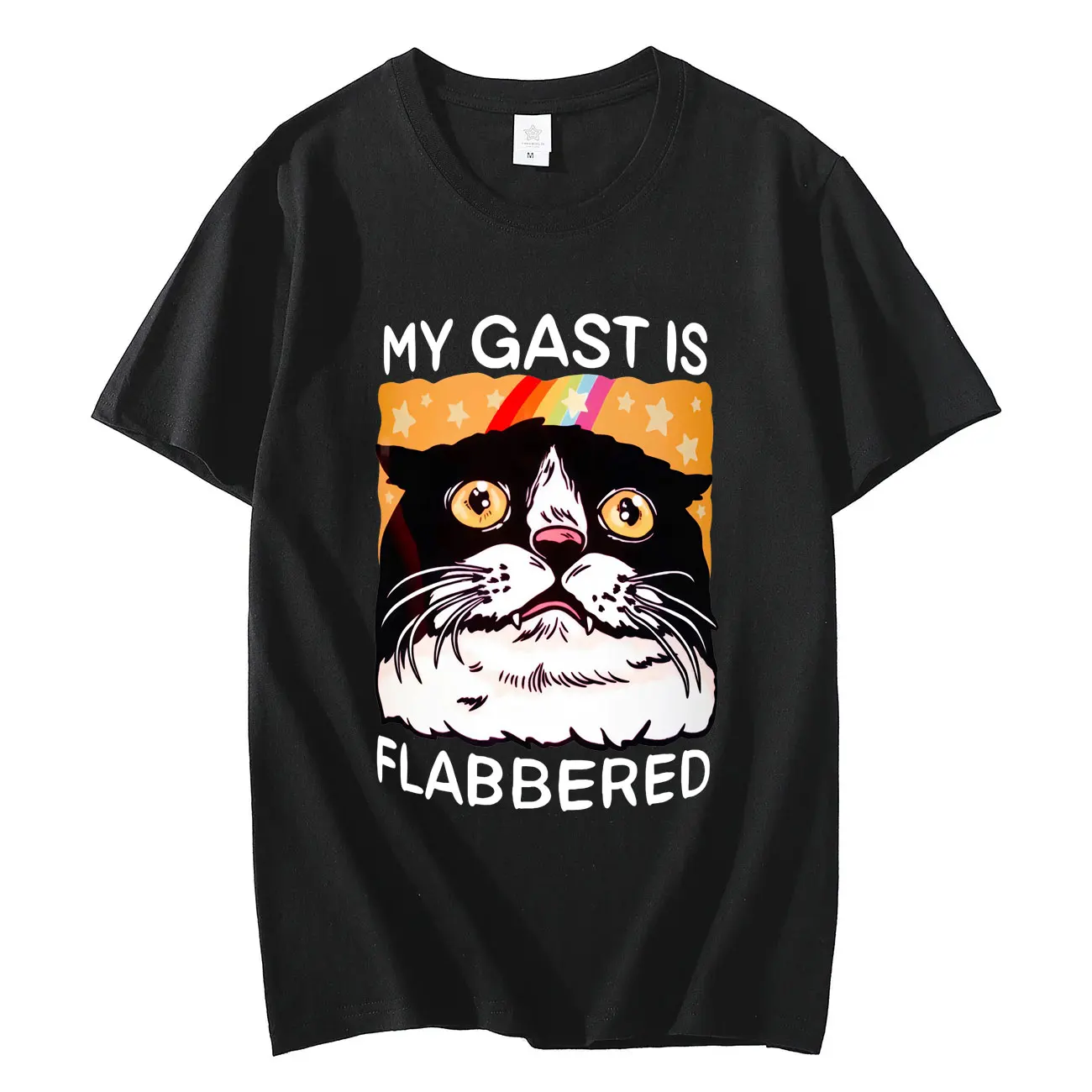 

My Gast Is Flabbered Funny Cat Meme T Shirt High Quality Fashion Oversized T-shirt Men Women Casual Cotton Short Sleeve T-shirts