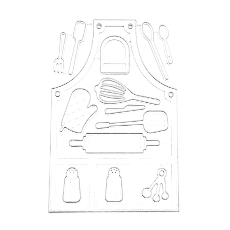 K1MF Kitchenware Embossing Die Cuts Template untuk Album Scrapbooking DIY