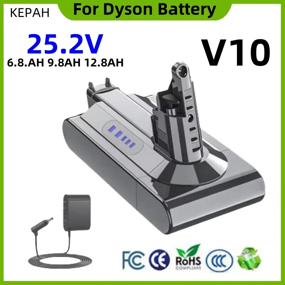 

For Dyson V10 12800mAh Battery 25.2V SV12 Vacuum Cleaner Battery SV12 Battery for Cyclone V10 Animal Cyclone V10 Total Clean