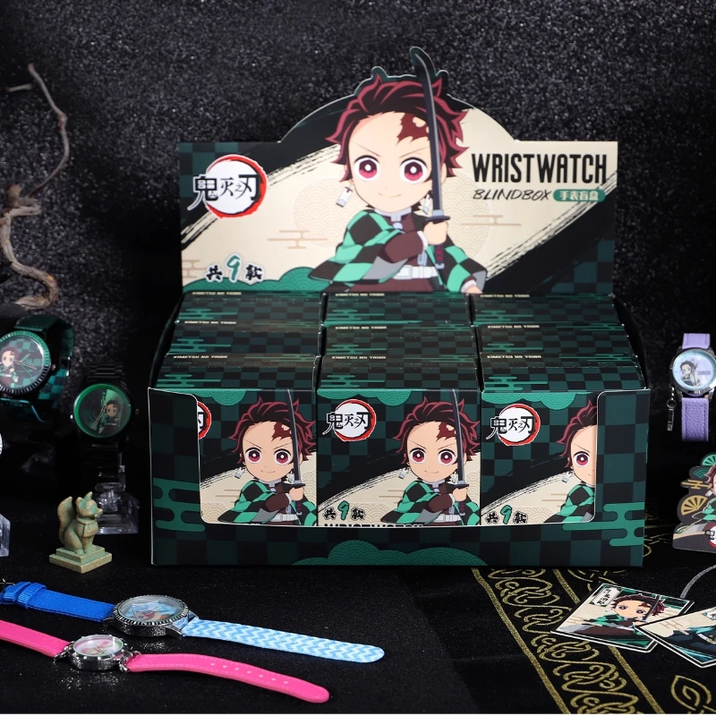 

New Demon Slayer Wristwatch Blind Box Kamado Tanjirou Nezuko Zenitsu Anime Accessory Cute Design Decoration Kids Birthday Gift
