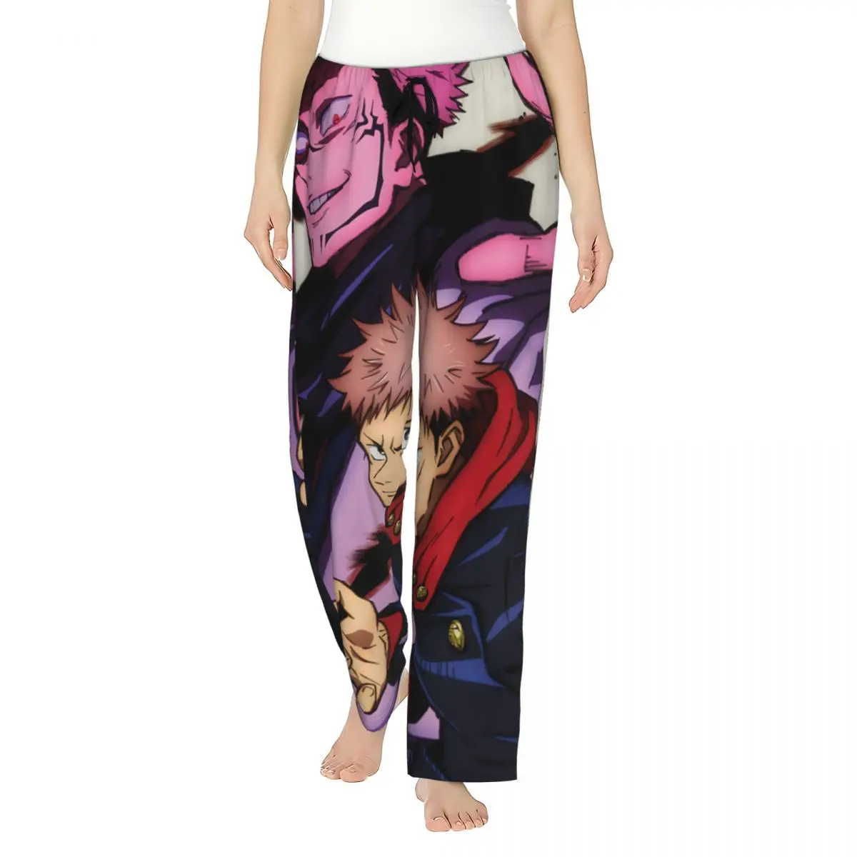

Custom Megumi Besto Friendo Jujutsu Kaisen Sukuna Anime Women Pajama Pants Lounge Sleep Sleepwear Bottoms with Pockets