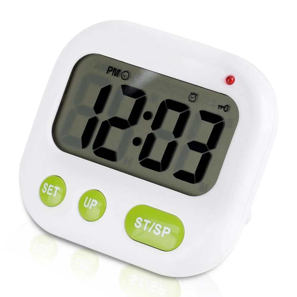 Glow-in-dark Countdown Timer Digital Display Desktop Gadget Vibration Alarm Clock Luminova Dial Timer Function Digital Timer