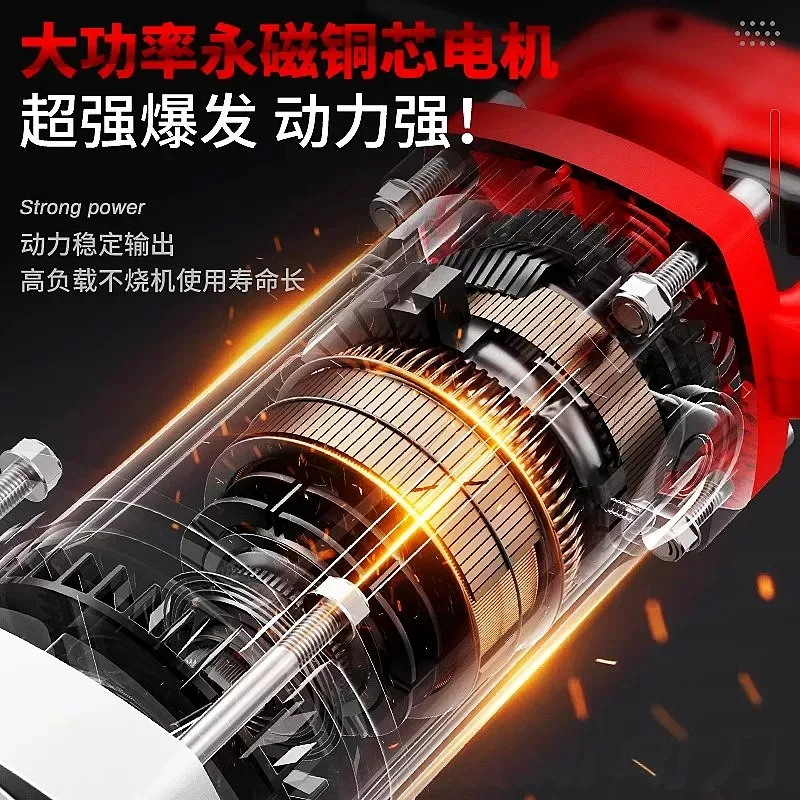 Industrial Grade Electric Wrench High-power Impact Wrench Auto Repair Jackhammer Trigger Large Torque Sleeve Heavy-duty Wind Gun