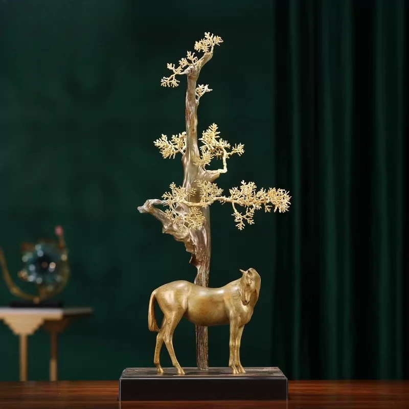 

Zhifuma brass ornament molten copper artwork wine cabinet