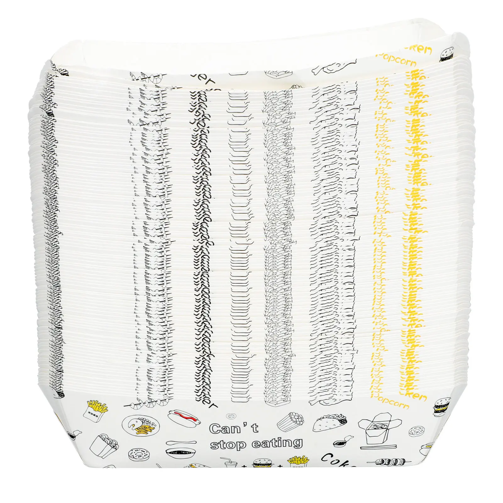 100 Unidades de Cajas de Papel Desechables a Prueba de Fugas para Alimentos, Contenedores para Snacks, Papas Fritas, Pollo Frito, Palomitas, Patatas Fritas, Resistentes al Aceite, Ideales para Fiestas