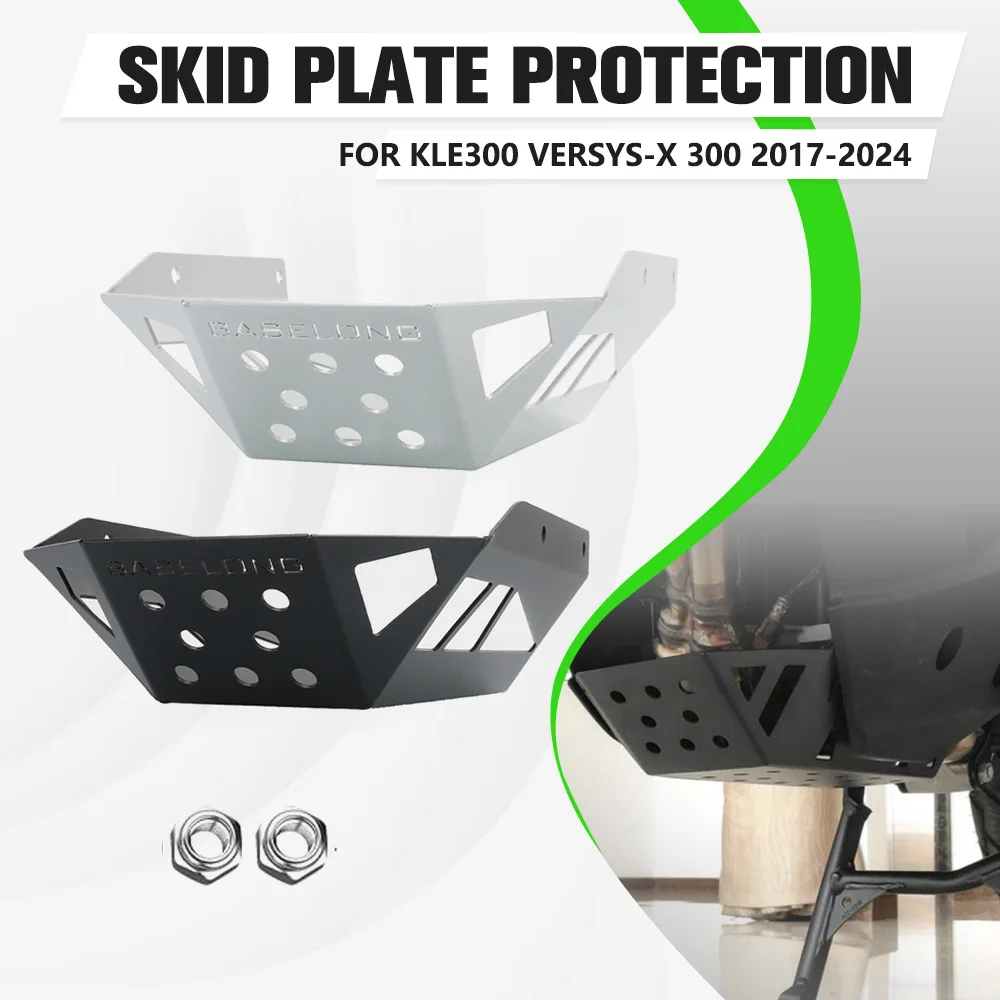 For Kawasaki KLE300 Versys-X 300 2017-2024 KLE300 VERSYS X300 Skid Plate Engine Guard Chassis Protection Cover Engine Protector