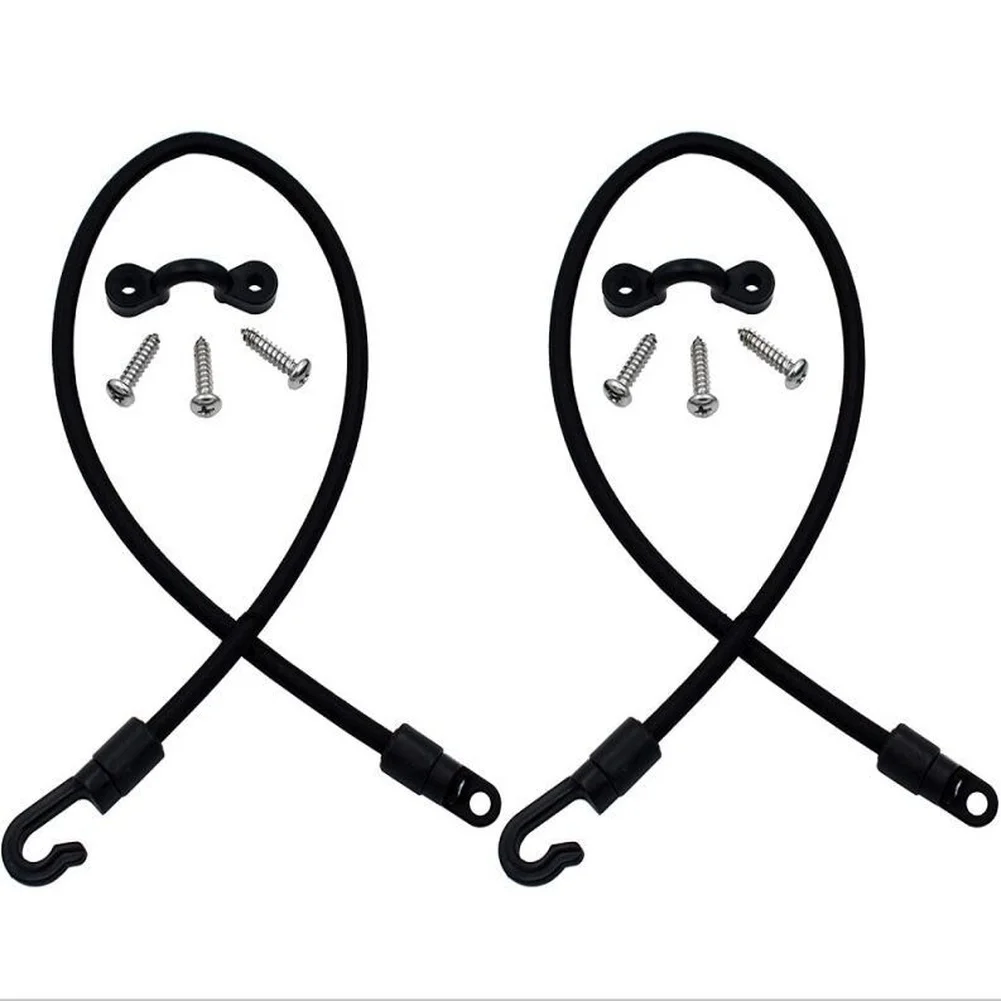 Surfboard For kayak Elastic Cord with Fasteners Stainless Steel Screws and C Clips for Outdoor Gear Securing Solutions