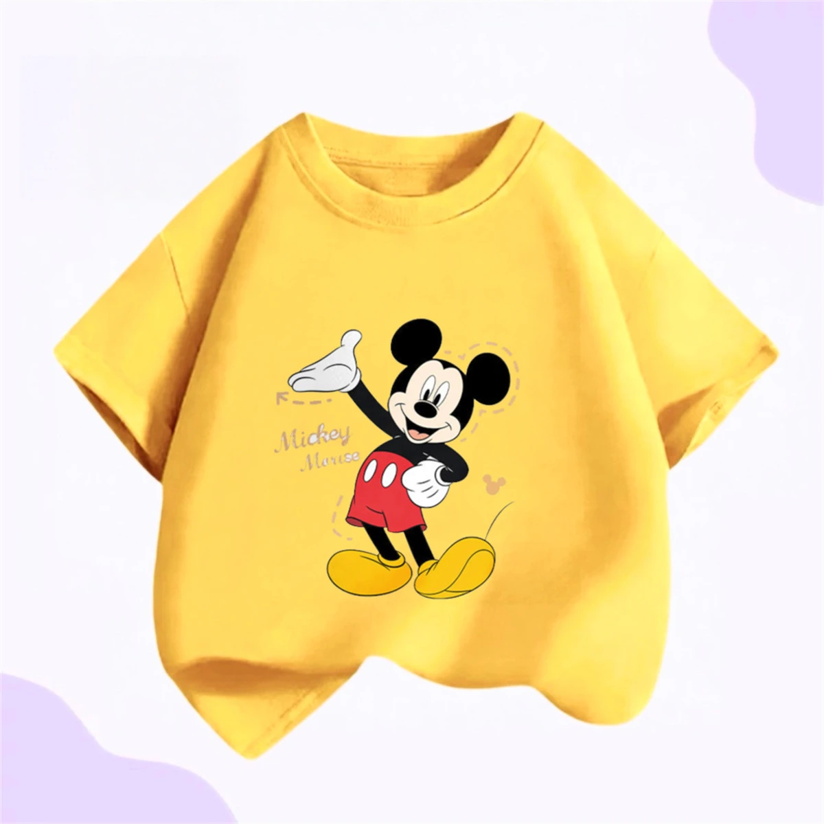 

Yellow Beige Gray Tshirt 1-10Years Old Child Cartoon Lovely Tees Crewneck Pullovers Simple All-match Base Shirt Casual Fashion