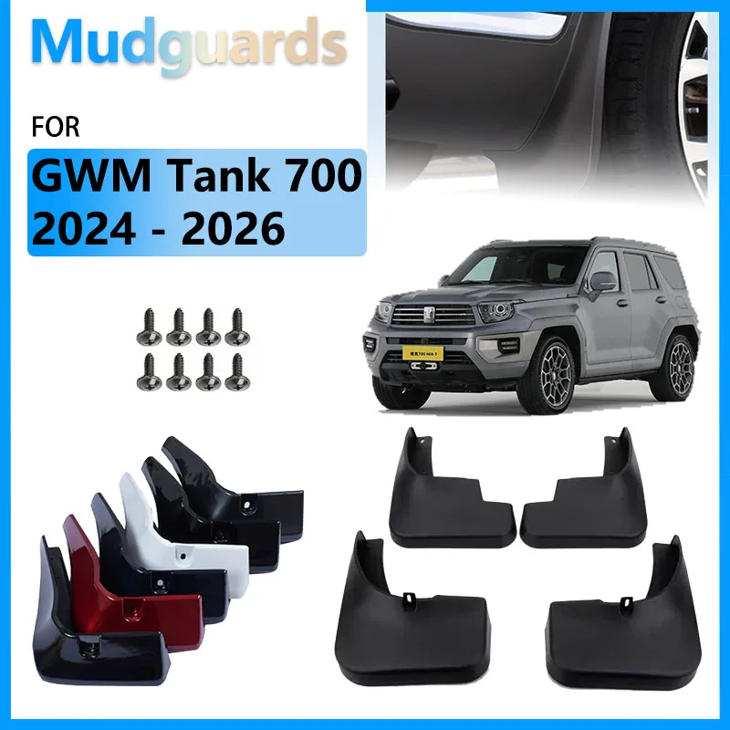 

ABS Plasti For GWM Tank 700 Hi4-T Hi4 T 2024 2025 2026 Accessories Mudguards Car Front Rear Wheel Splash Guards Fender Sticker