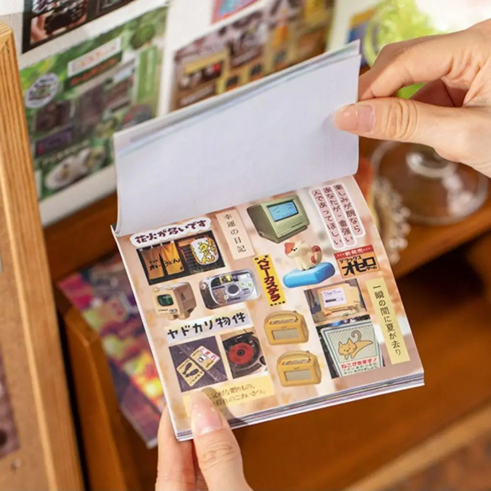 20Sheets/Pack Art Paper Foods Decorative Sticker DIY Back Adhesive Scrapbooking Handbook Sticker Cartoon Material Phone Stickers