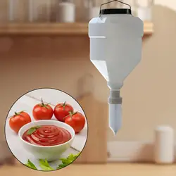 5.5L Condiment Bottle Hanging Sauce Squeeze Bottle Salad Dressing Bottle Ketchup Dispenser for Commercial Kitchen Restaurants