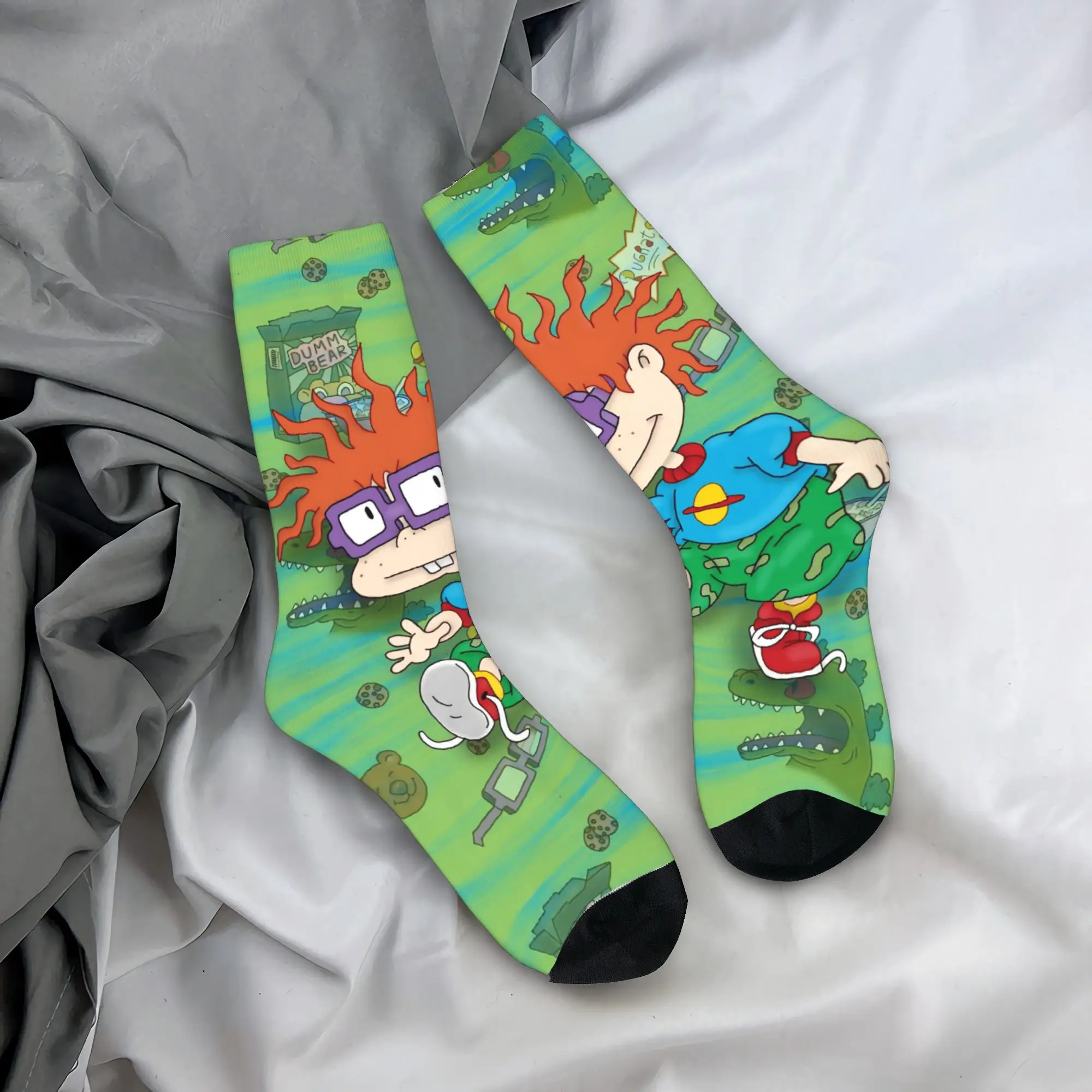 

Носки Rugrats Chuckie Finster, модные чулки для взрослых и мужчин, теплые мягкие спортивные носки для бега, осенние дизайнерские противоскользящие носки