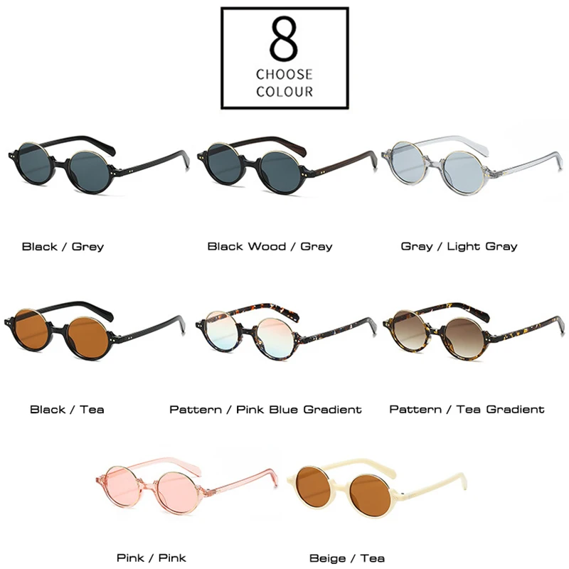 SHAUNA New Semi-Metal Round Women Sunglasses Vintage Rivets Punk Men Trending Gradient Shades UV400 Sun Glasses