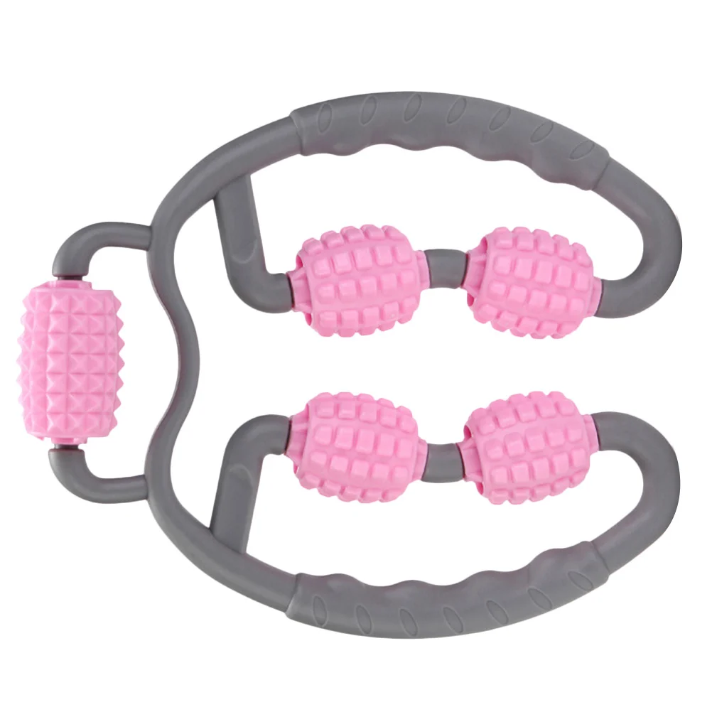

1pc Leg Massager Ring Clip Pink Fitness Roller For Muscle Relaxation Blood Circulation Massage Relaxation