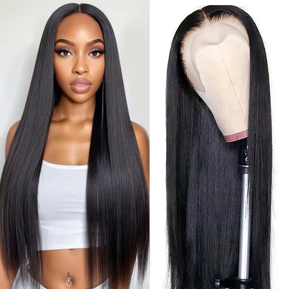 Straight Human Hair 26 28 30 32 Inch 13x4 Lace Front Wig Brazilian Remy Human Hair Lace Frontal 13x4 Wigs 3 Day Delivery France