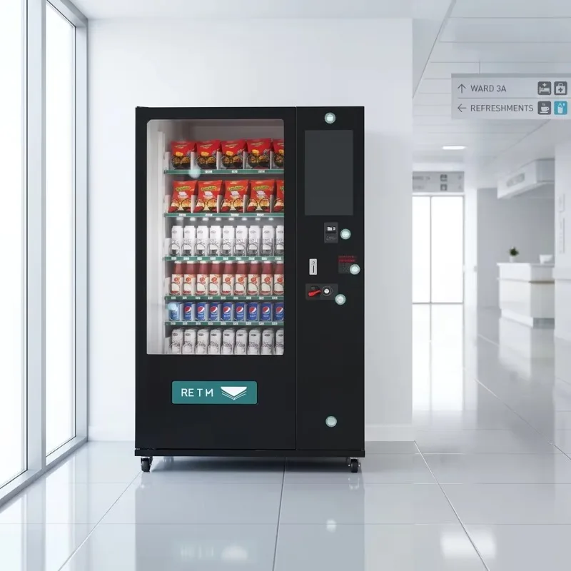 Automatic Food Vending Machine Intelligent Snack Drink Beverage Dispenser Commercial Self Service Kiosk